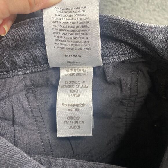 Citizens of Humanity Emerson Mid Rise Relaxed In Black Wash Sz 33 - Picture 11 of 14